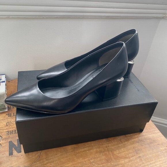 Alexander Wang Simona Cutout black Leather heel Silver Hardware Size 38 … - Picture 4 of 10